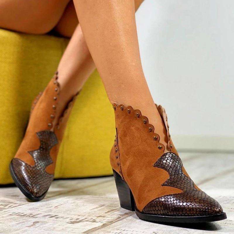 Snake Print Cowgirl - Woman Fashion Spring Boots