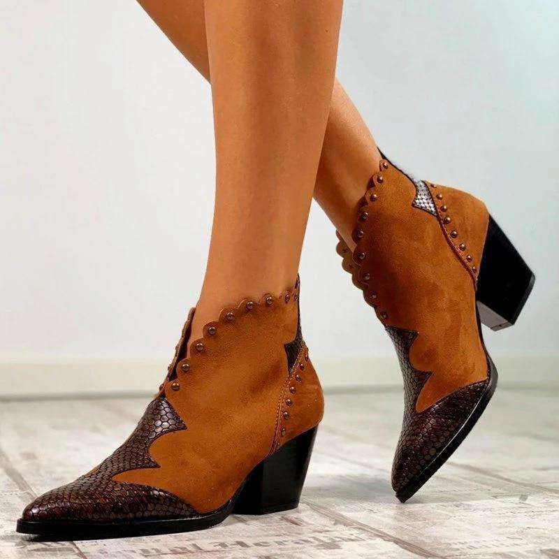 Snake Print Cowgirl - Woman Fashion Spring Boots