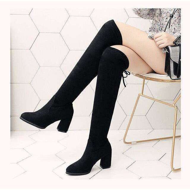 Black Over The Knee Boots