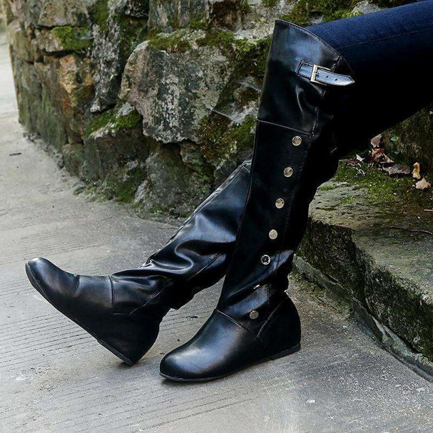 Autumn Knee-High Leather Boots