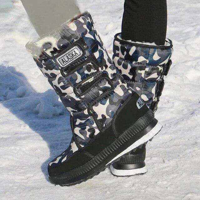 Warm Waterproof Winter Ankle Snow Boots