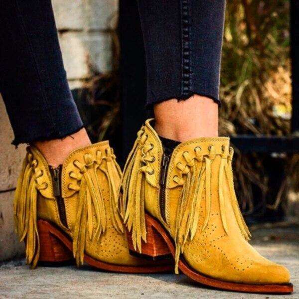 Fringe Ankle Style Western Boots