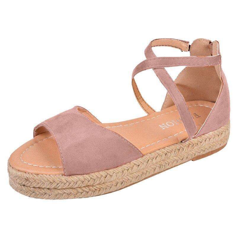 Peep Toe Design Roman Woman Flat Sandals