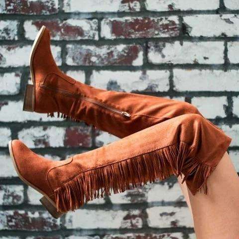 Classic Tassel Cowgirl Boots