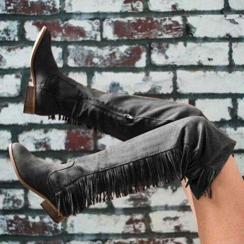 Classic Tassel Cowgirl Boots