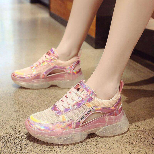 Women Transparent Summer Sneakers