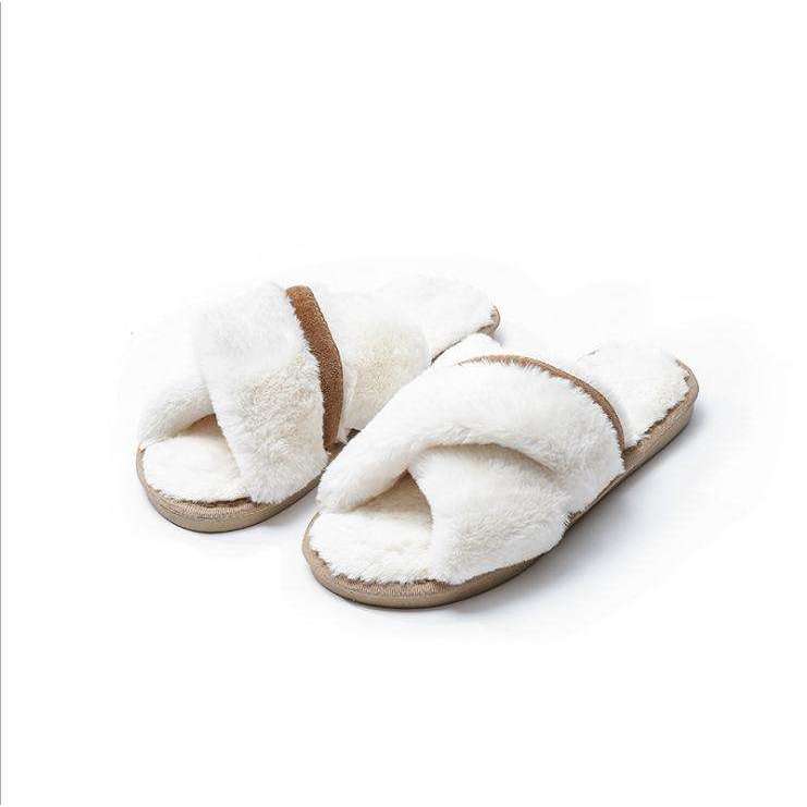 Faux Fur Women Home Slippers