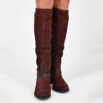Casual Solid Color Chunky Square Heel Boots