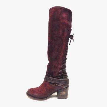 Casual Solid Color Chunky Square Heel Boots