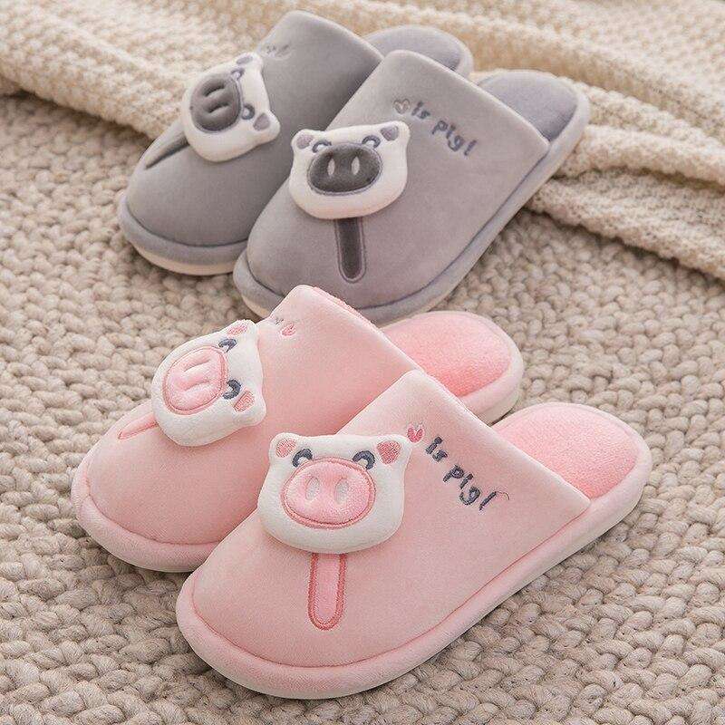 Casual Fur Pig Slippers For Home