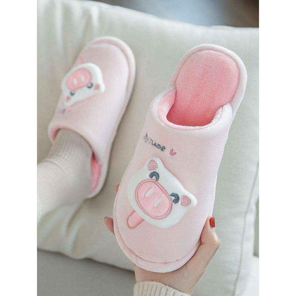 Casual Fur Pig Slippers For Home