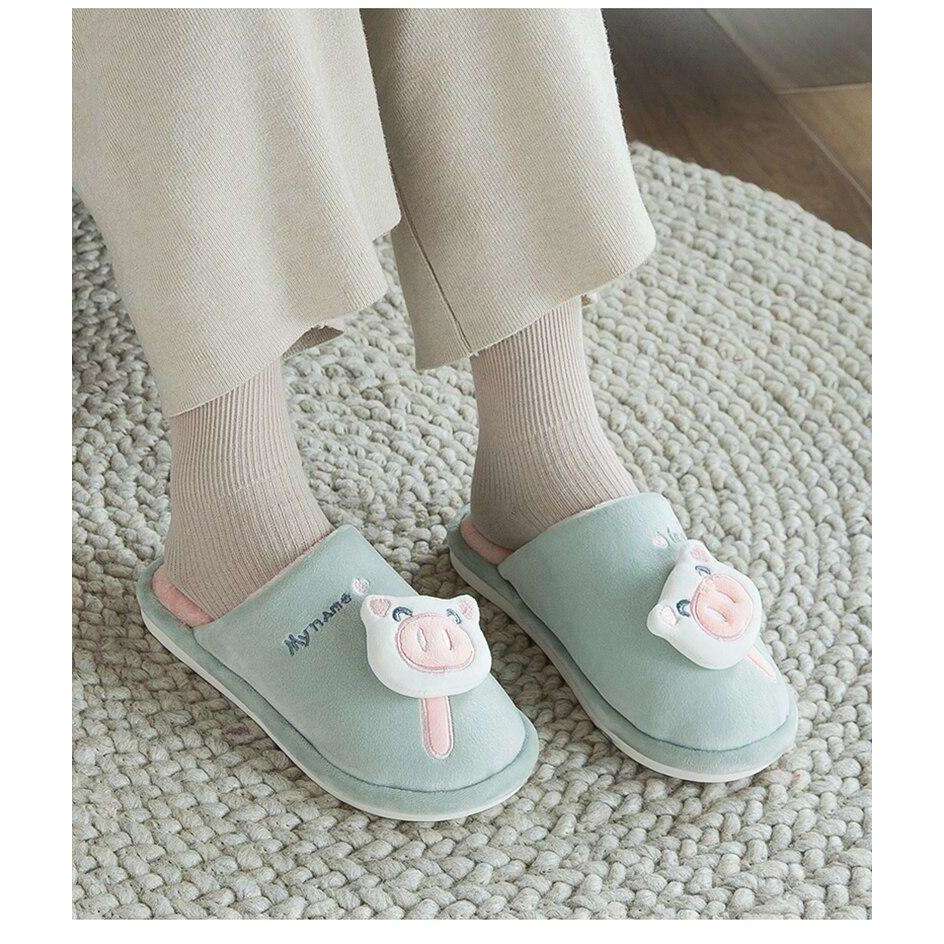 Casual Fur Pig Slippers For Home