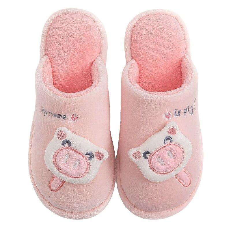 Casual Fur Pig Slippers For Home