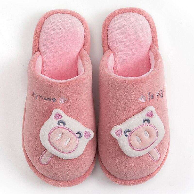 Casual Fur Pig Slippers For Home