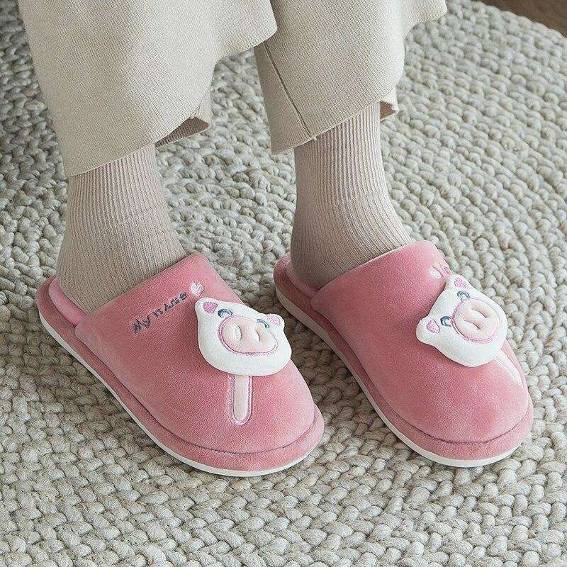 Casual Fur Pig Slippers For Home