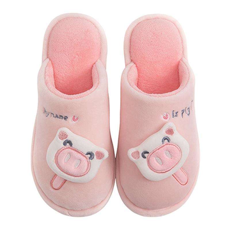 Casual Fur Pig Slippers For Home