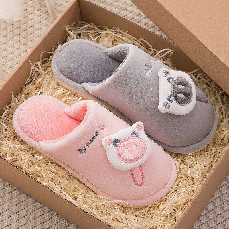 Casual Fur Pig Slippers For Home