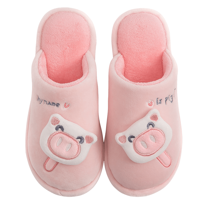 Casual Fur Pig Slippers For Home