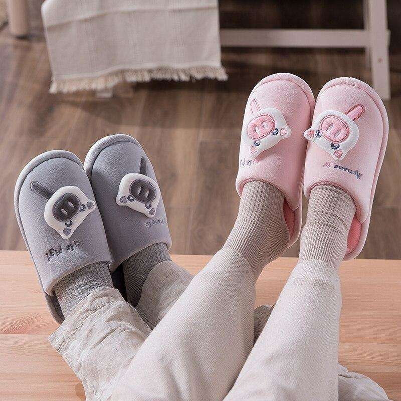 Casual Fur Pig Slippers For Home