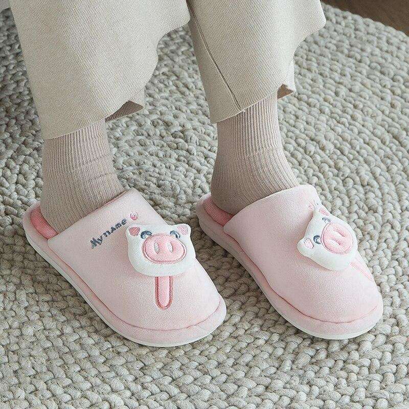 Casual Fur Pig Slippers For Home