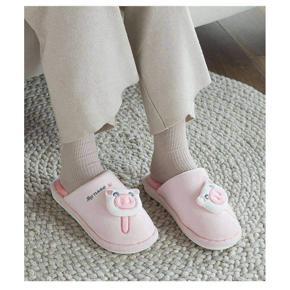 Casual Fur Pig Slippers For Home