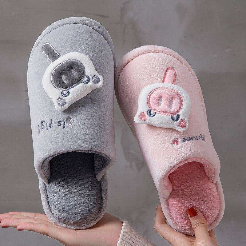 Casual Fur Pig Slippers For Home