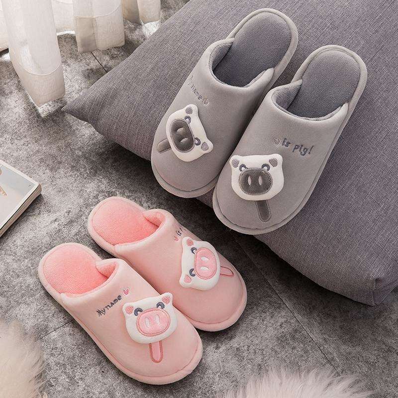 Casual Fur Pig Slippers For Home