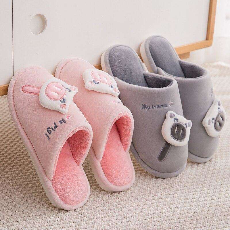 Casual Fur Pig Slippers For Home