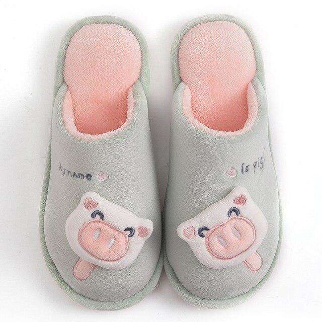 Casual Fur Pig Slippers For Home