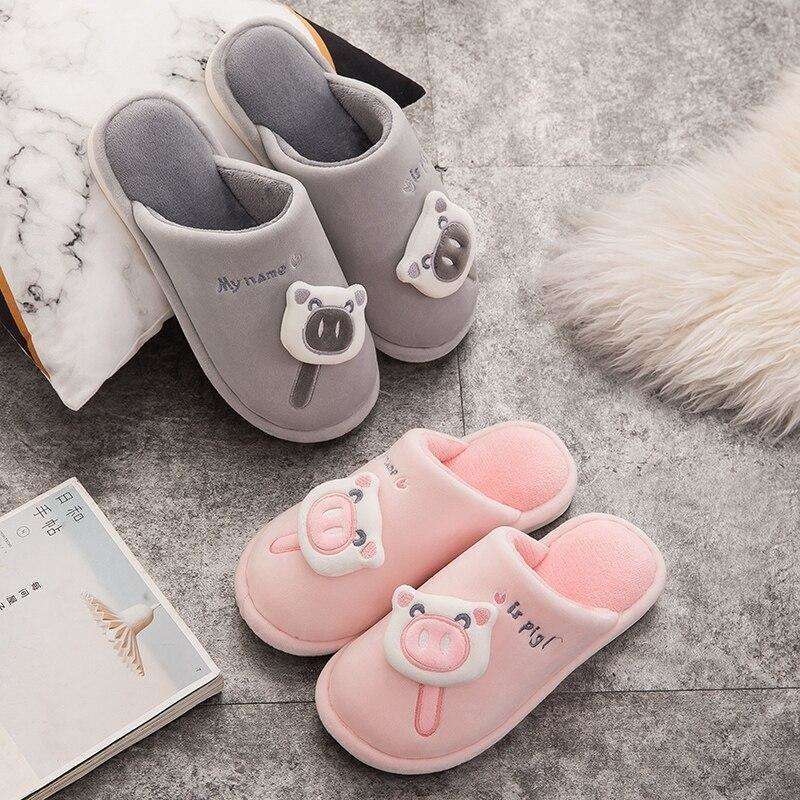 Casual Fur Pig Slippers For Home