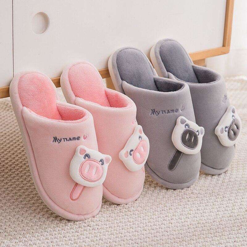 Casual Fur Pig Slippers For Home