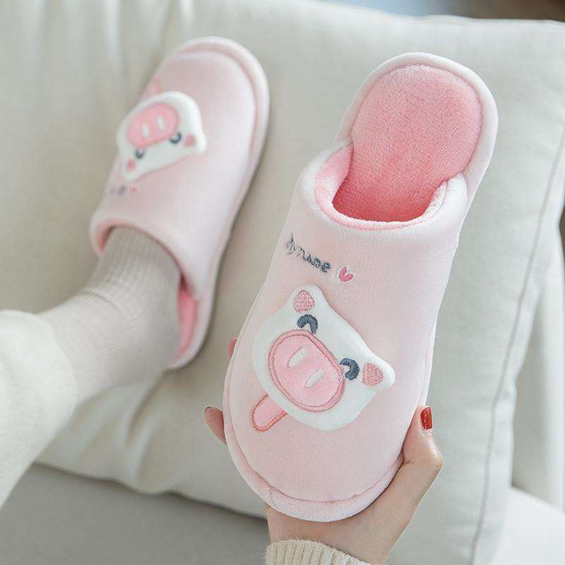 Casual Fur Pig Slippers For Home