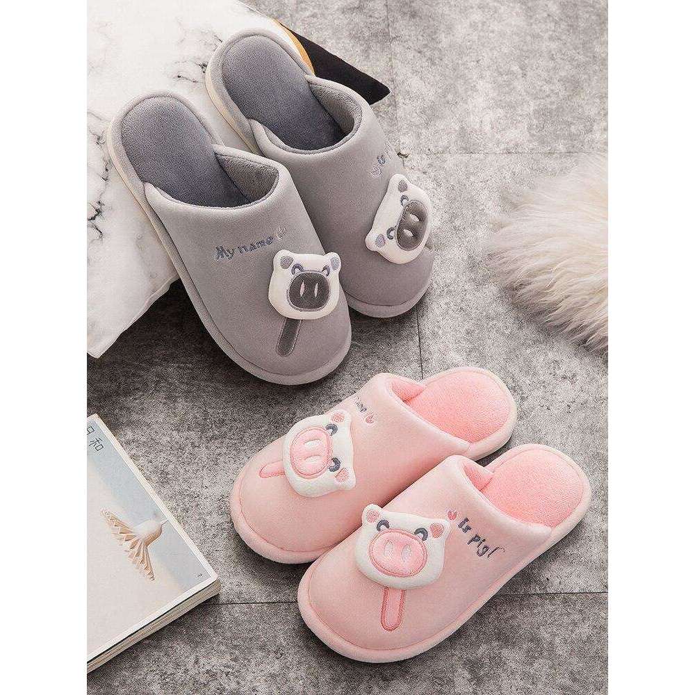 Casual Fur Pig Slippers For Home