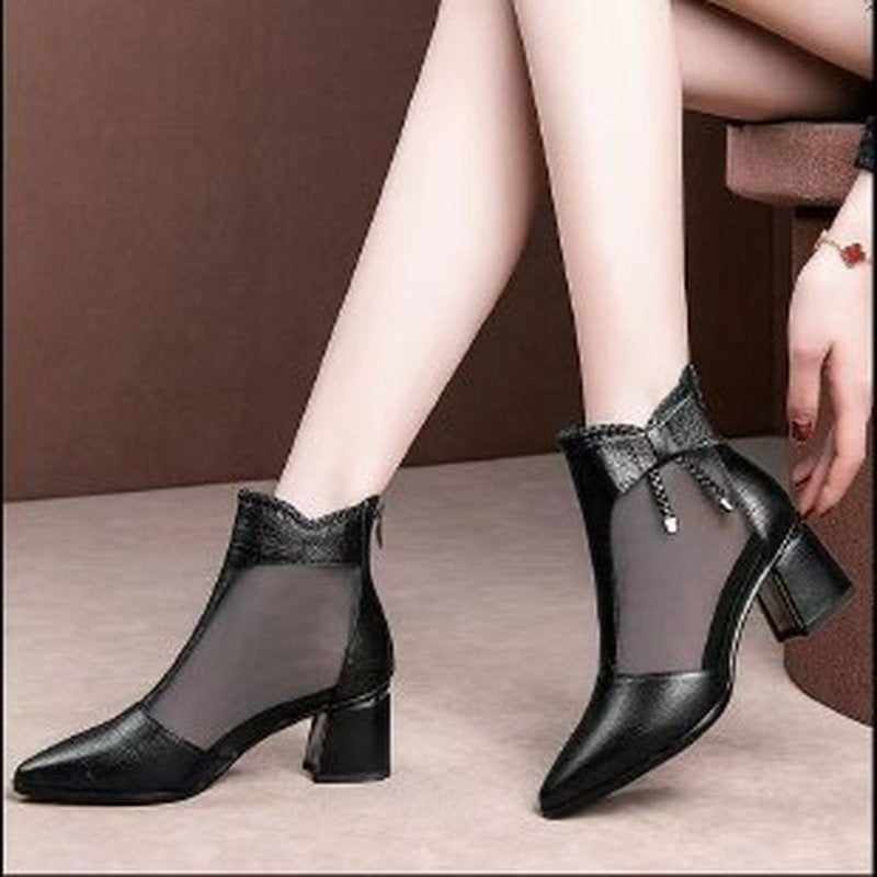 Woman Summer Heels Mesh Shoes