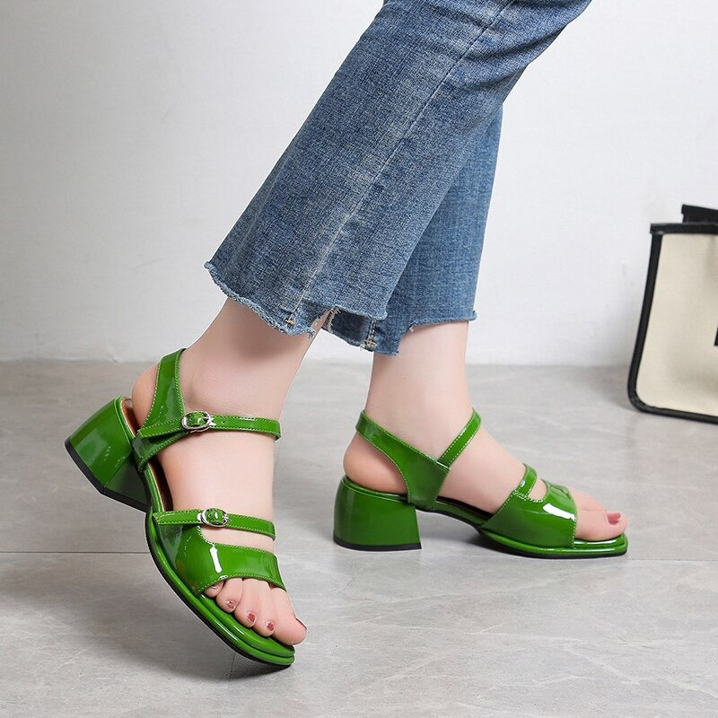 Women's Transparent Chunky Heel