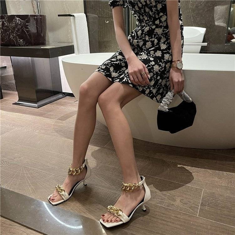 Back Zipper Thin Heels