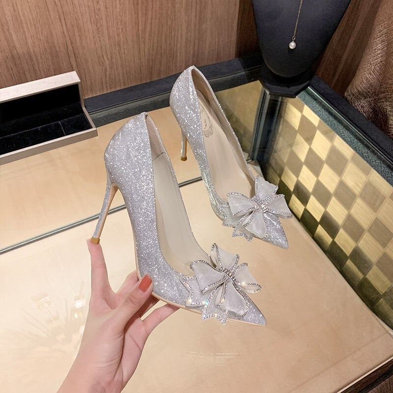 Women Cinderella Rhinestone High Heels