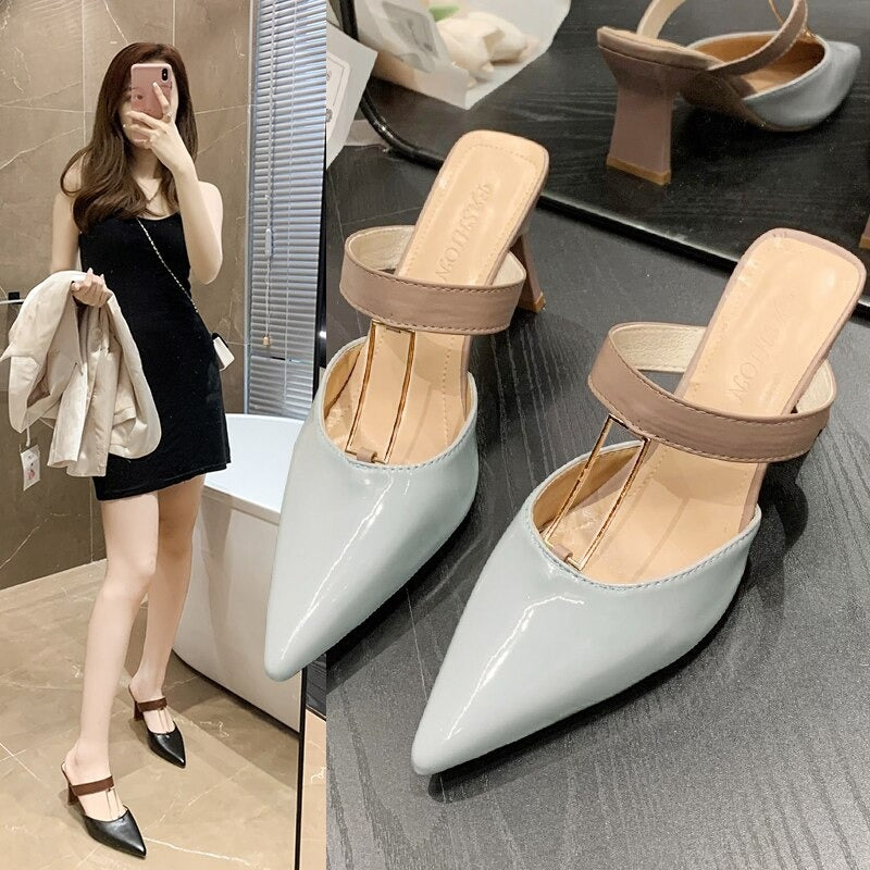 Women's Pointy Chunky Sandals