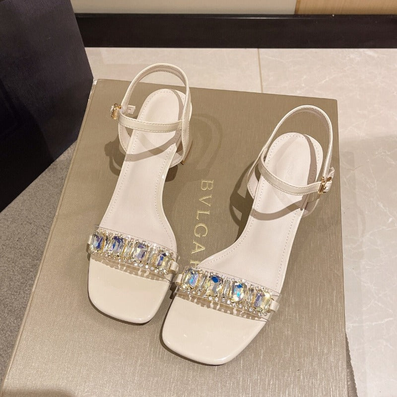 Women Thick Crystal Sandals