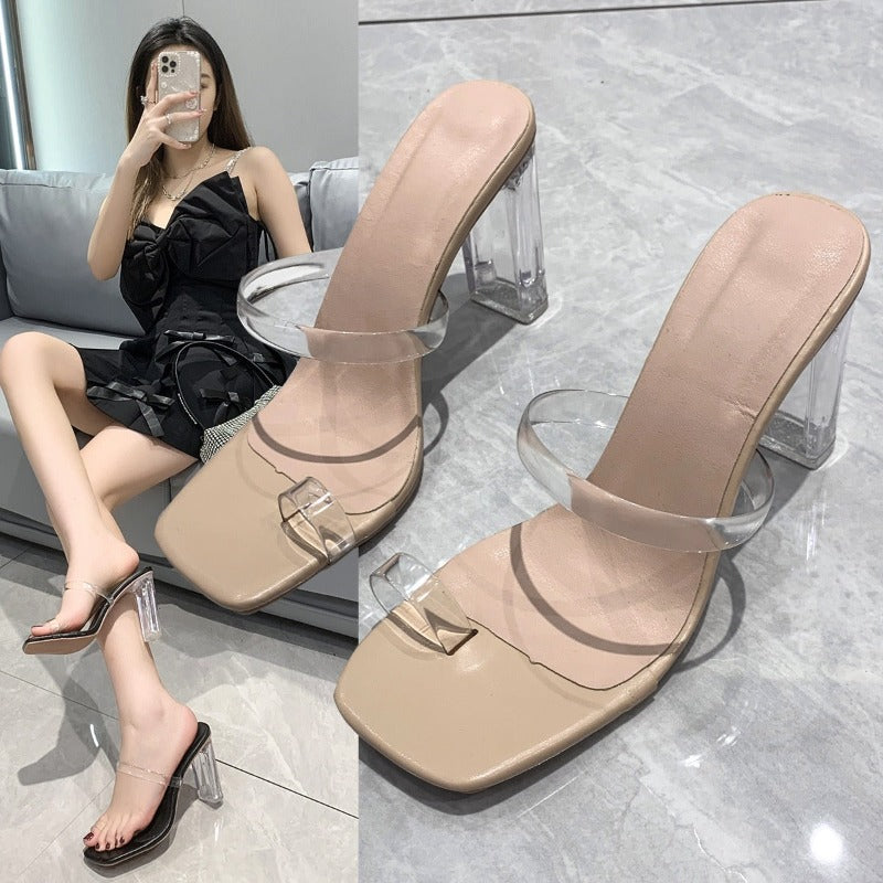 Women Thick Heel Pull-toe