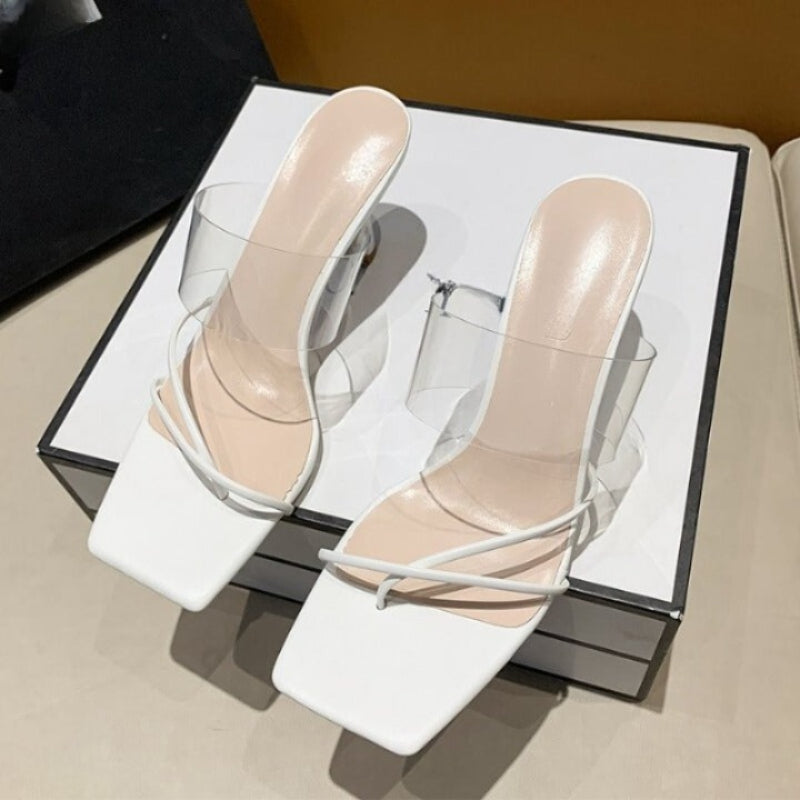 Women's Transparent Elegant Narrow Band Heel