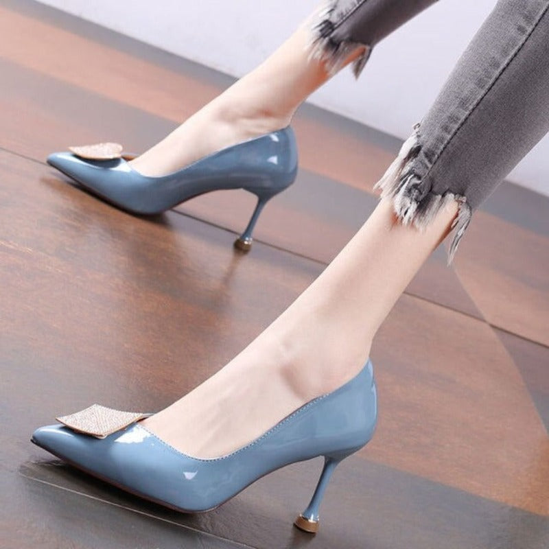 Buckle Stiletto Pointed Toe High Heels