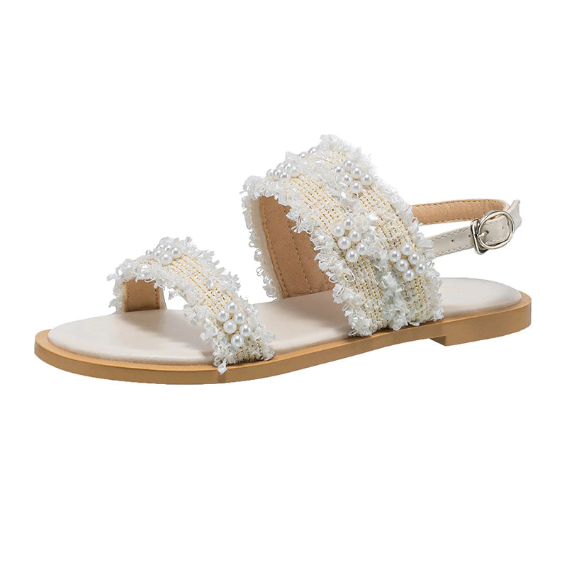 Fashion Beaded Design Ladies Casual Slippers