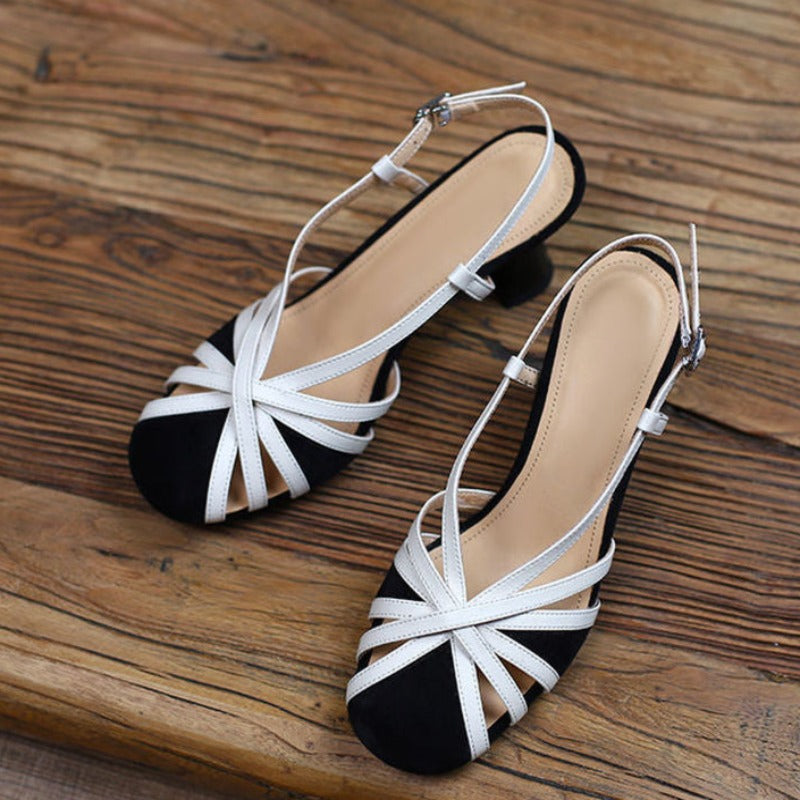 Casual Buckle Round Toe Thick Heels