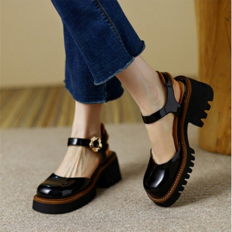 Small Leather Shoes  For Women