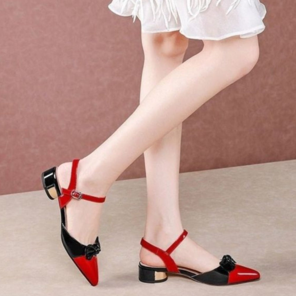 Mid Heel Bowtie Summer Shoes