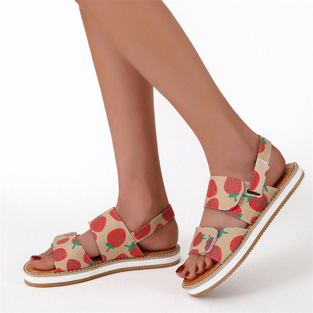 Summer Multi-Colored Printed Sandals