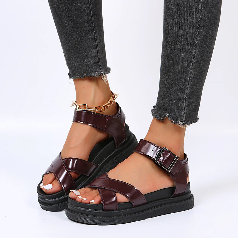 Peep Toe Wedge Sandals