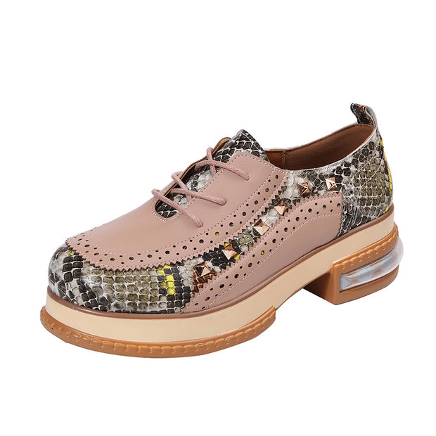 British Style Oxfords Round Shoes For Women