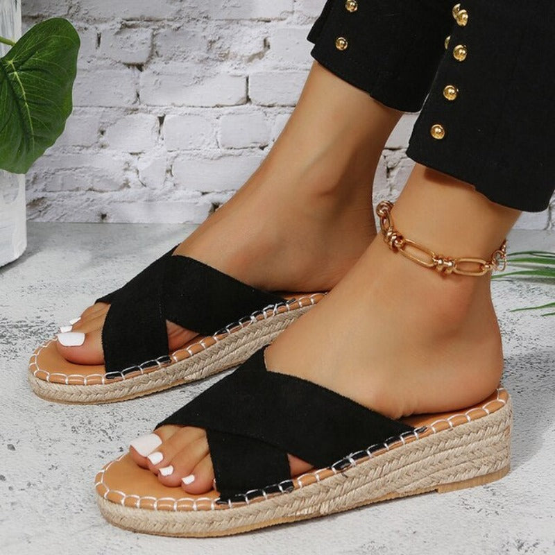 Wedge Rubber Slippers For Ladies